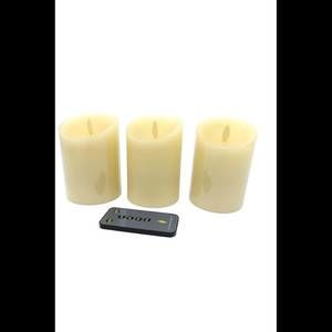 Luminara S/3 Flameless 4.5" Pillars with Remote -Set of 3